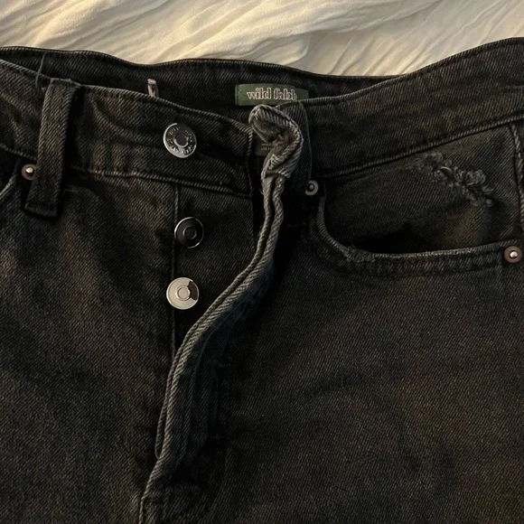 Black, distressed, Wild Fable ripped jeans in good condition - Picture 2 of 4